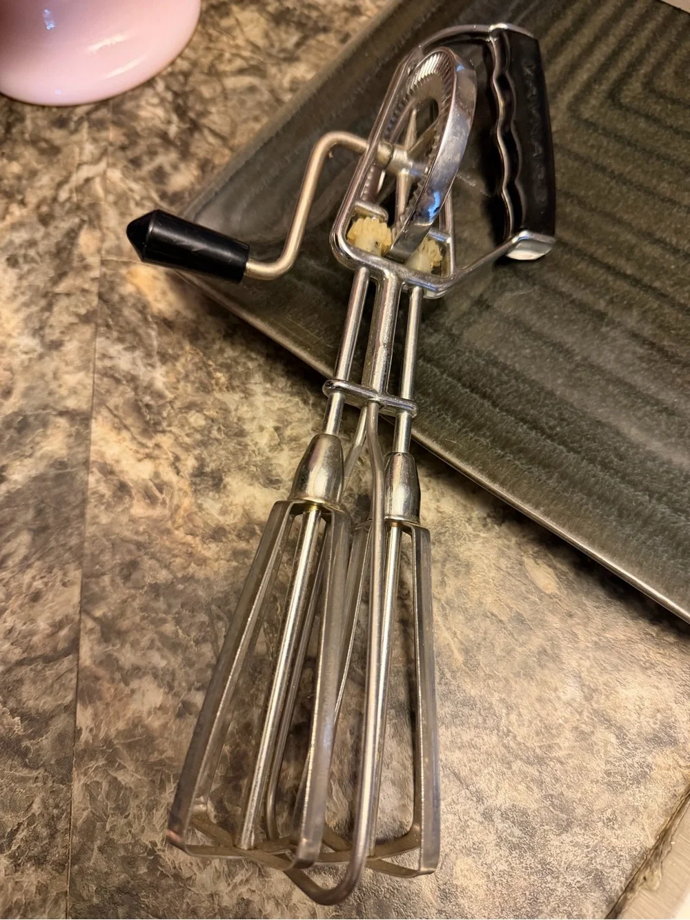 Manual Hand Mixer Whisk - Stainless Silver